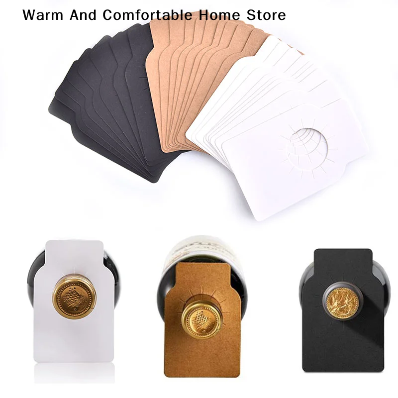 【SE】50pcs Wine Bottle Tags Reusable Durable Double Sided Wine Marking Tags Wine Cellar Labels for Dining Room Winery Bar Home