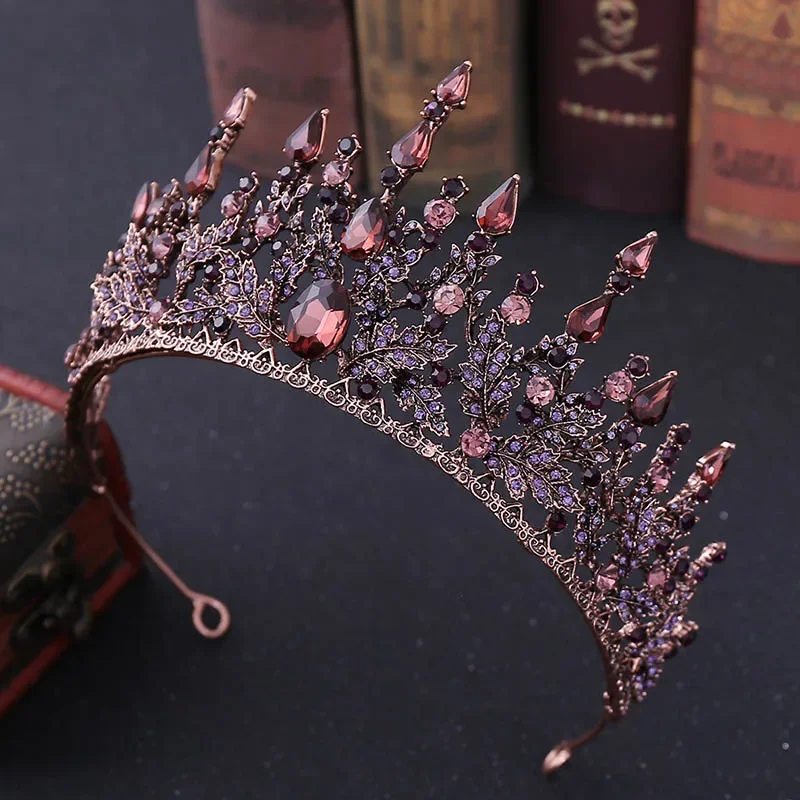 Vintage Baroque Headbands Crystal Luxury Tiaras Crowns Bride Headpieces Bridal Hair Jewelry for Women Wedding Hair Accessories