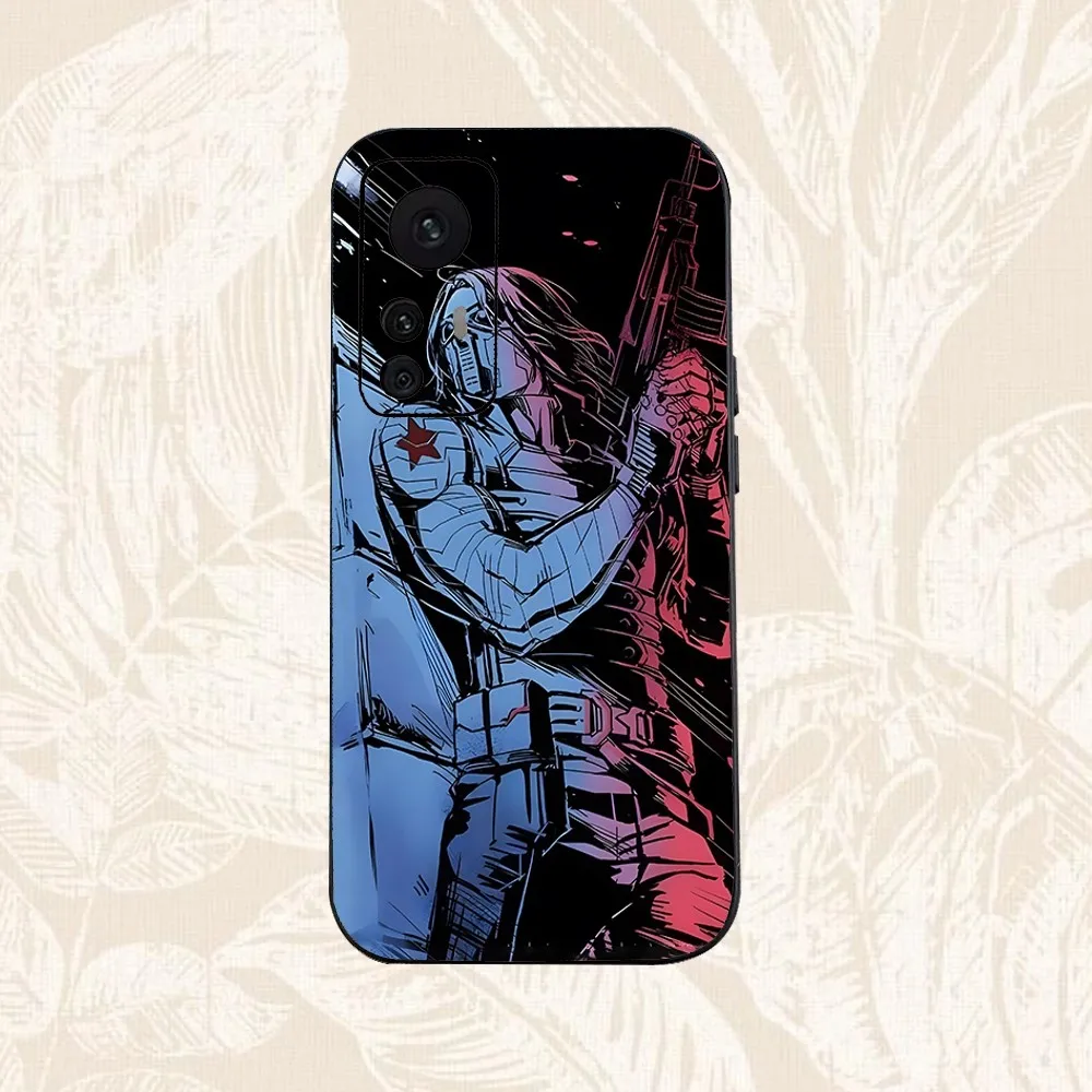 B-Bucky Barnes Winter S-Soldier Phone Case For Xiaomi 11 Redmi Note 11 5G 8T 9A 9 10T Note8Pro Note9 12SUltra Black Case