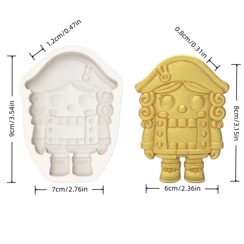 Nutcracker Classic Soldier-Shaped Mold, Fondant Chocolate Homemade Silicone Mold