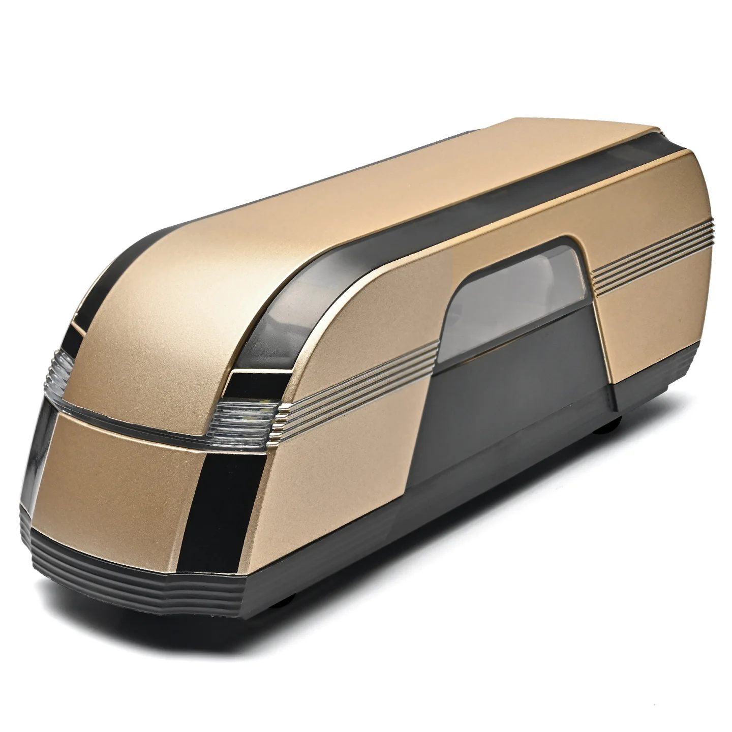 1:32 Driverless Bus Alloy Car Model, Pull Back & Light Sound Sci-Fi Bus Ornament, Simulation Fun Gift