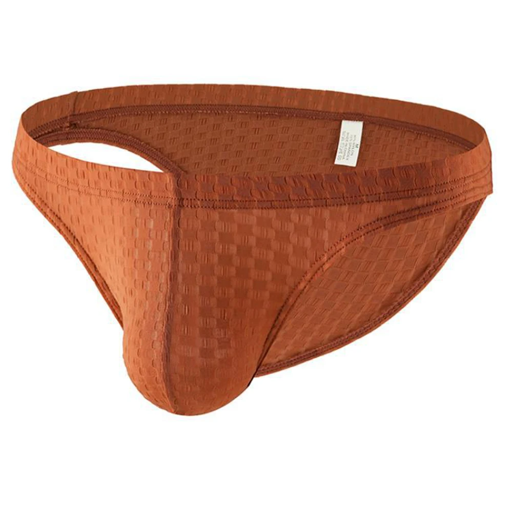 

Men Mesh Lantern Grid Brief Breathable U Convex Pouch Low Rise Underwear Panties Sexy Low-Rise U Convex Pouch Underpants