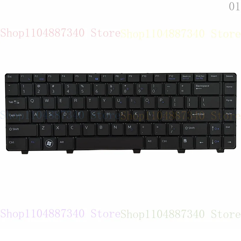 Novo Teclado PAPA Preto para Dell Vostro 3300 3400 V3500 Série P10G (Layout US) 0Y5VW1