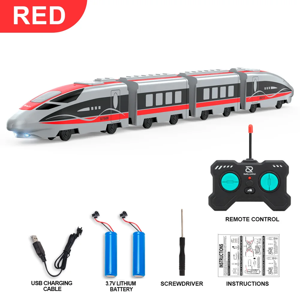 RC Car High-Speed Rail Trains 9IMOD 2.4Ghz Simulated Sound Simulated Light Freely Disassembled Alloy Model Remote Control Car
