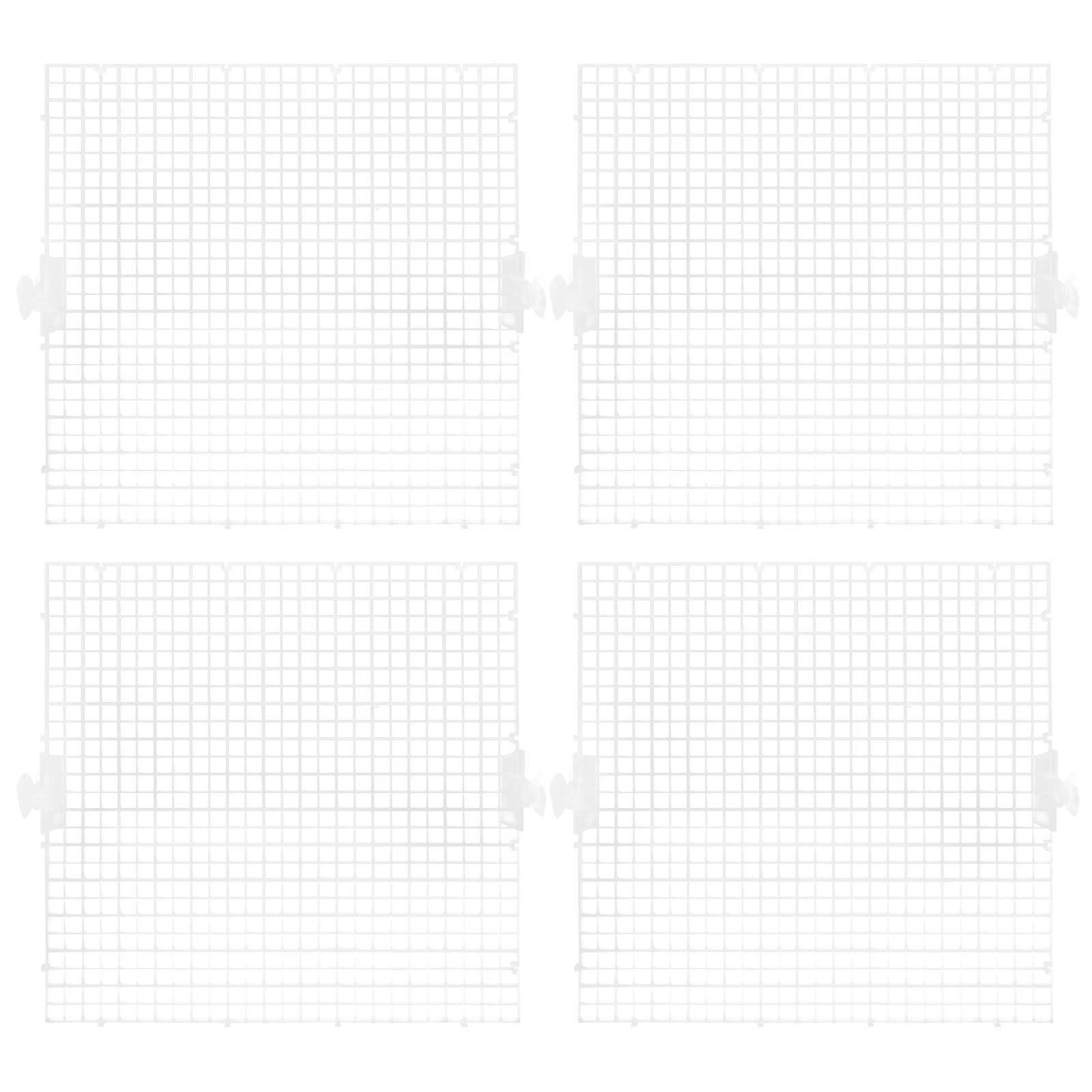 

8pcs Isolated Grid Board Large Fish Tank PVC Lattice Plate Durable Divider Aquarium Supplies Spliced Panel Breeding Accessories