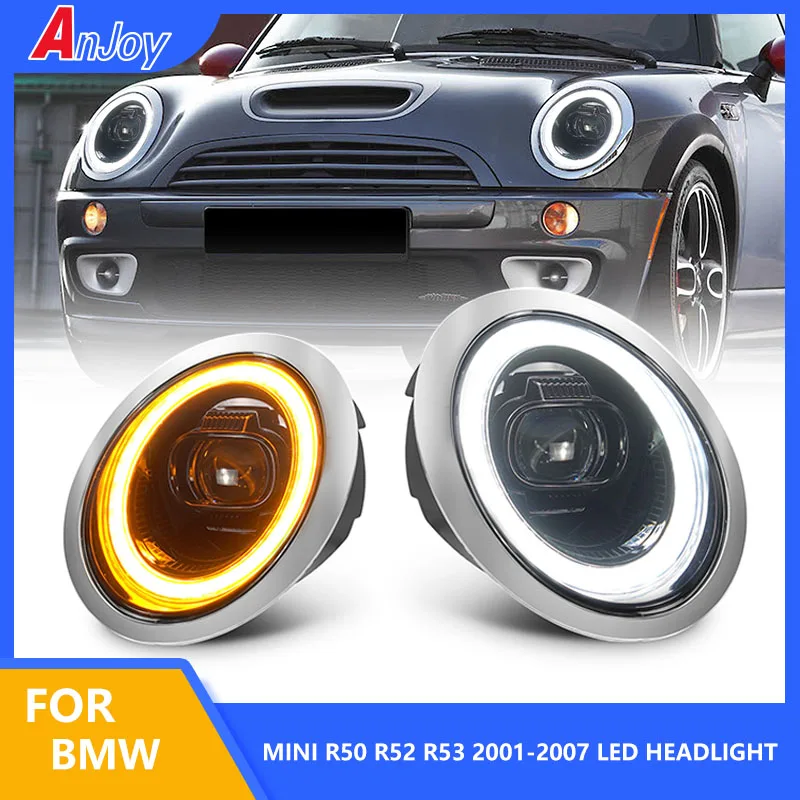 

2 pcs Car Lights For BMW Mini R50 LED Headlights 2001-2007 R52 R53 Modified LED Headlamp Assembly Accessories