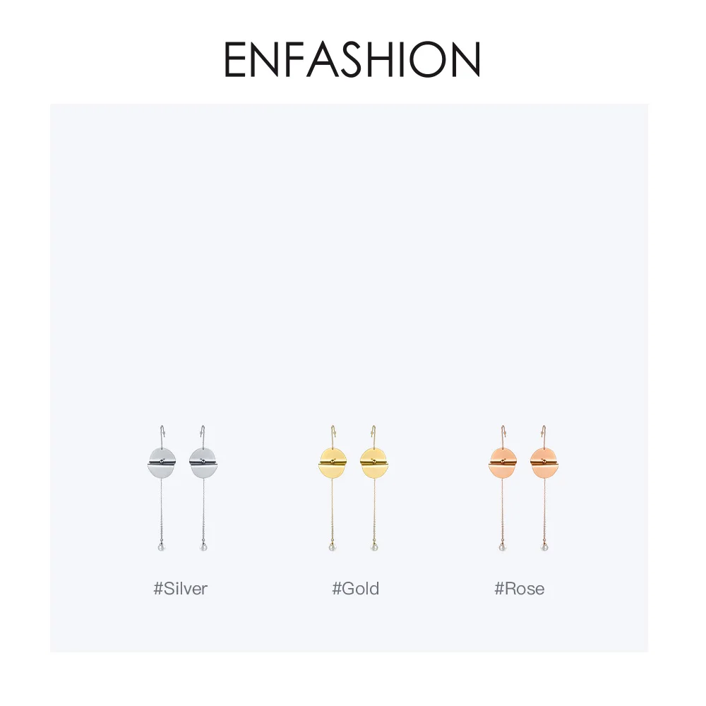 Enfashion Range Line Earrings Stainless steel Gold color Dangle Earrings for women Earings Fashion Jewelry Wholesale 181056
