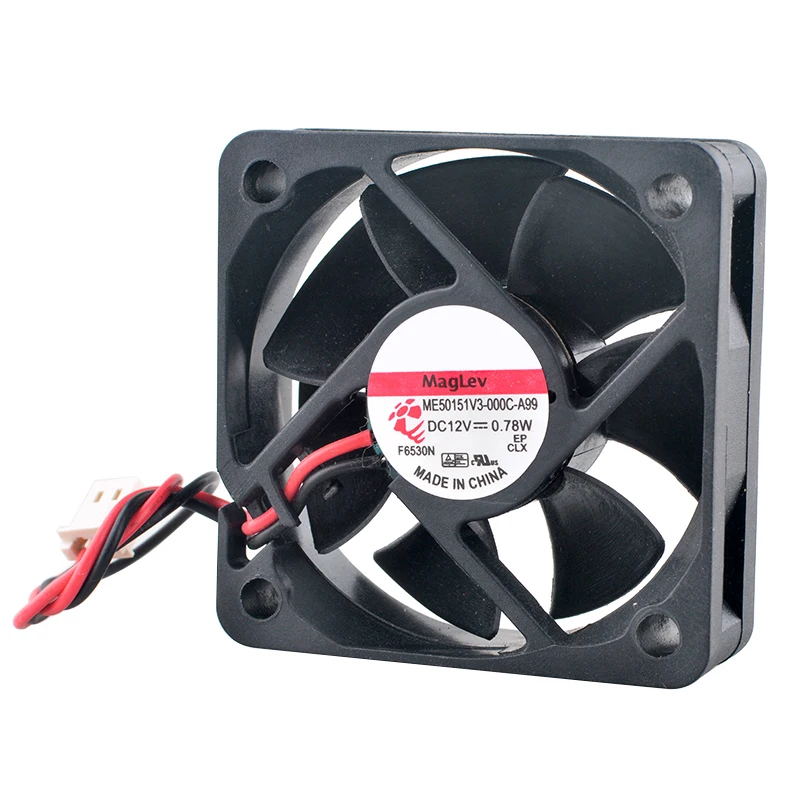 

(2 шт.) ME50151V3-000C-A99 5 см 50 мм DC12V 0,78 Вт 2-контактный осевой вентилятор охлаждения для блока питания серии ME50 50x50x15 мм