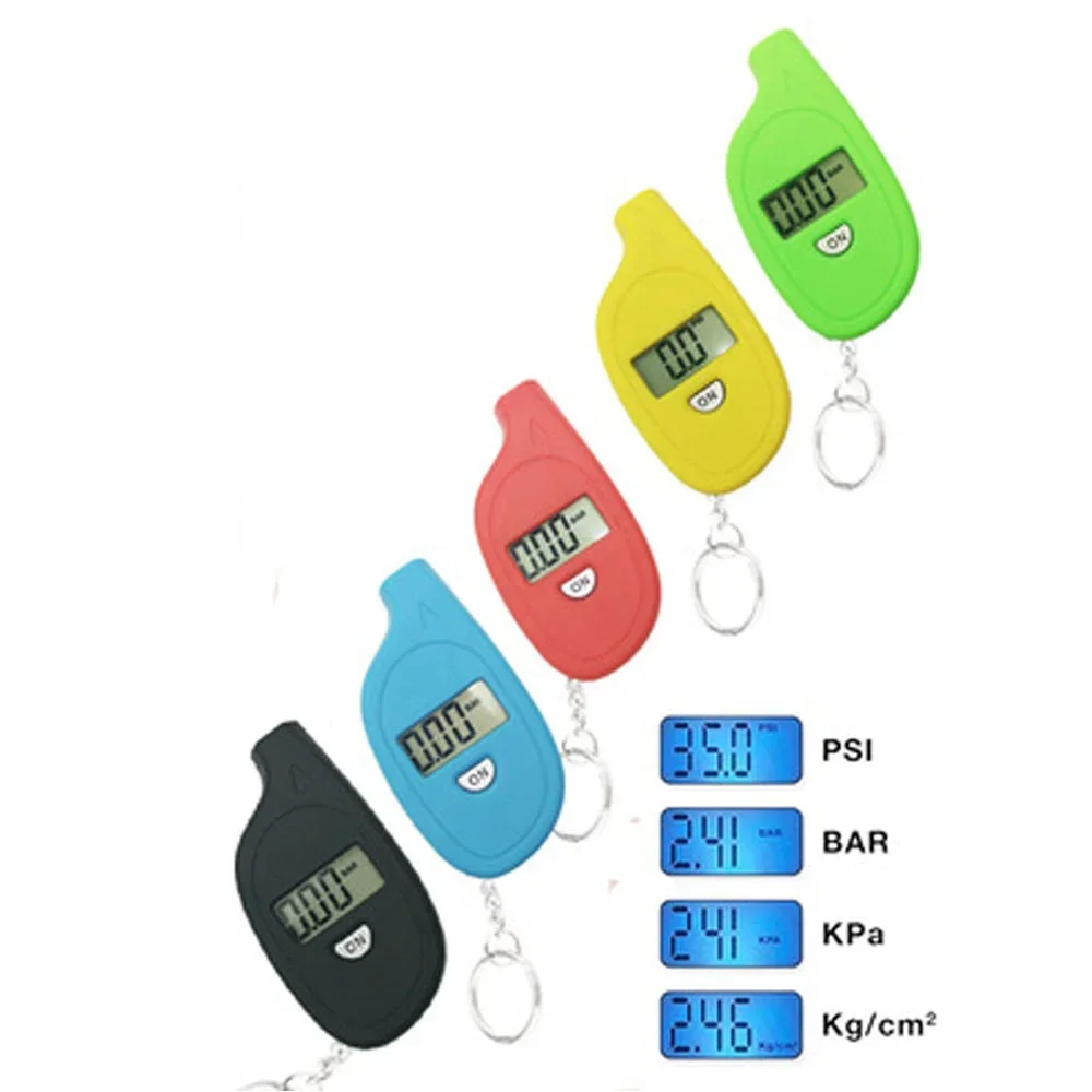 1 Pc Motorcycle and automobile tire Barometer LCD digital display meter mini portable automobile tire pressure tester