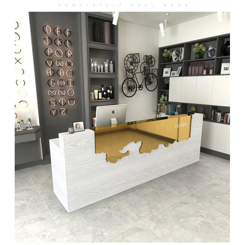 custom.Custom Hotel Reception Counter Front Desk Design Salon Reception Desk Nail Reception Desk Small Checkout Counter