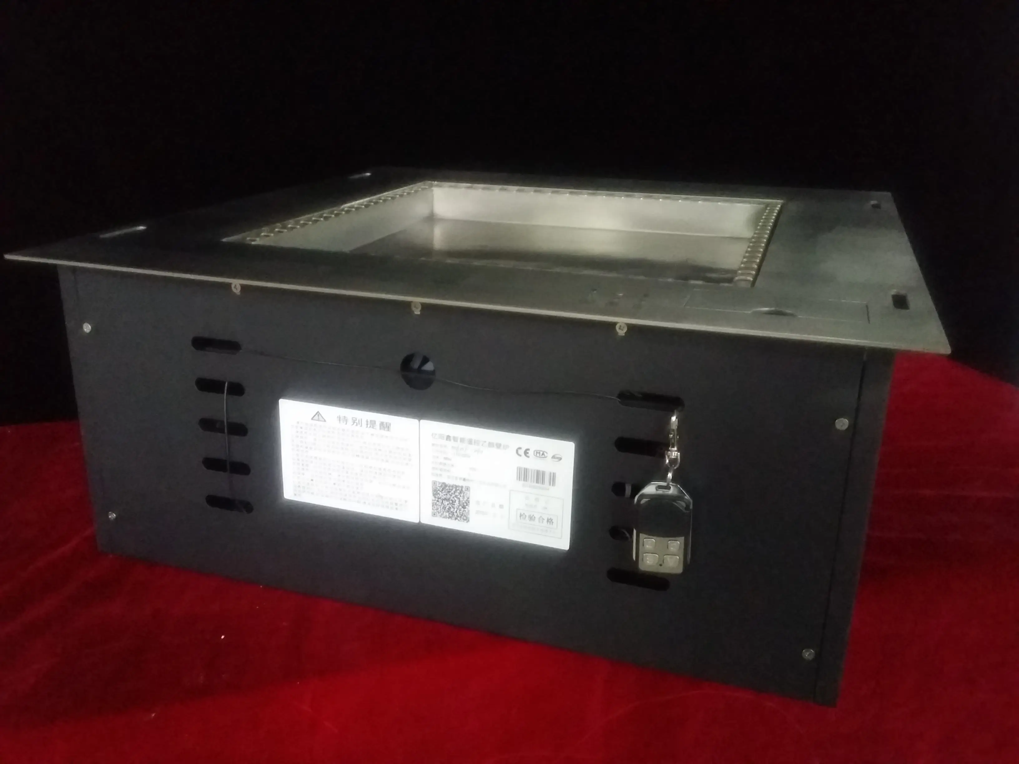 App-Controlled Remote Stainless Steel Insert for Villa Use Heating & Decorative Modern 900mm Electric Ethanol Fireplace - view 5