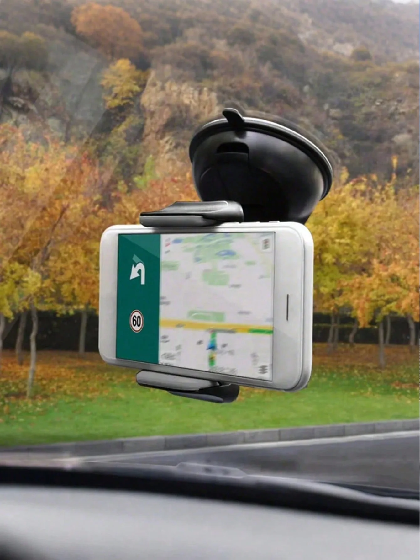 

Silicone Suction Cup Car Phone Holder - 360° Rotation, Compatible With Dashboard And Windshield, Strong Vacuum Suction, Easy To