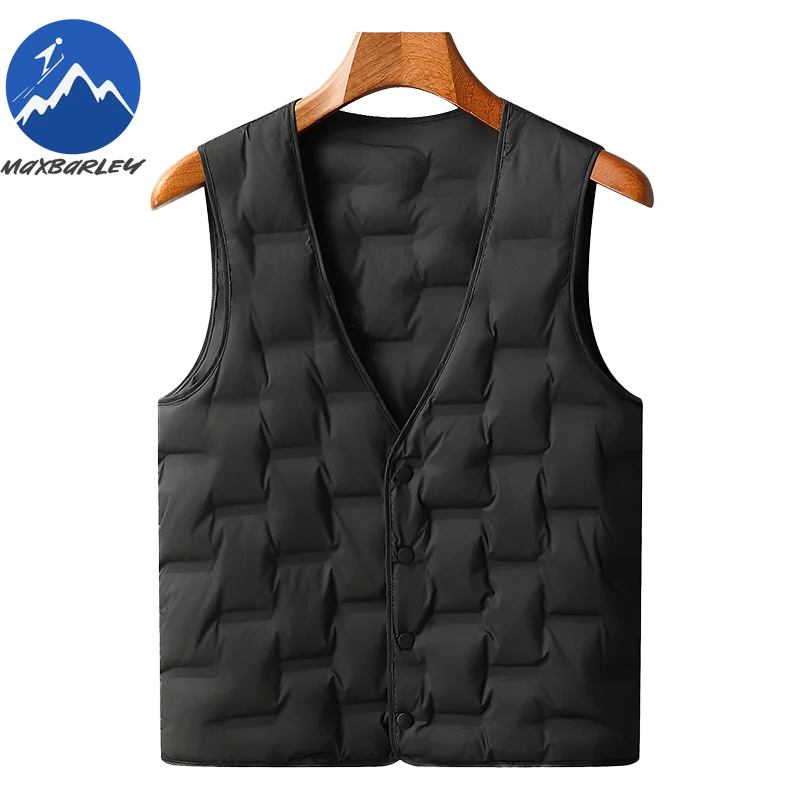 Maxbarley Mens Wool Blends Coat Mid Length Winter Working Thickened Wool Jacket Detachable Down Vest Business Casual Trench