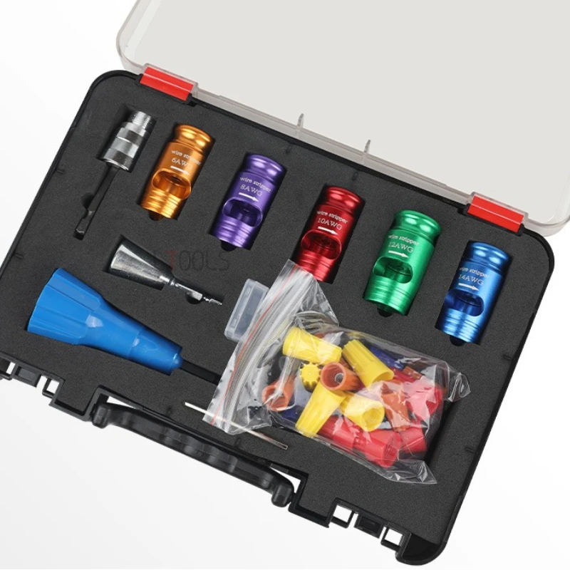 

Factories American Standard Wire Stripper Set Durable Aluminum Alloy Quick Combiner Small Electric Tool Parts Replaceable Sleeve