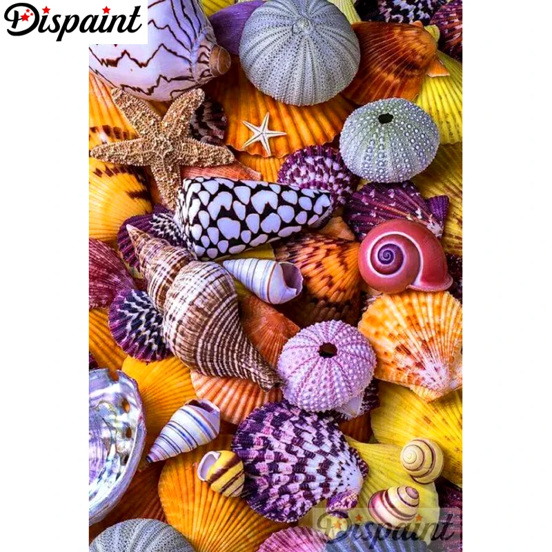 

Dispaint Full Square/Round Drill 5D DIY Diamond Painting "Shell conch" Embroidery Cross Stitch 3D Home Decor A10492