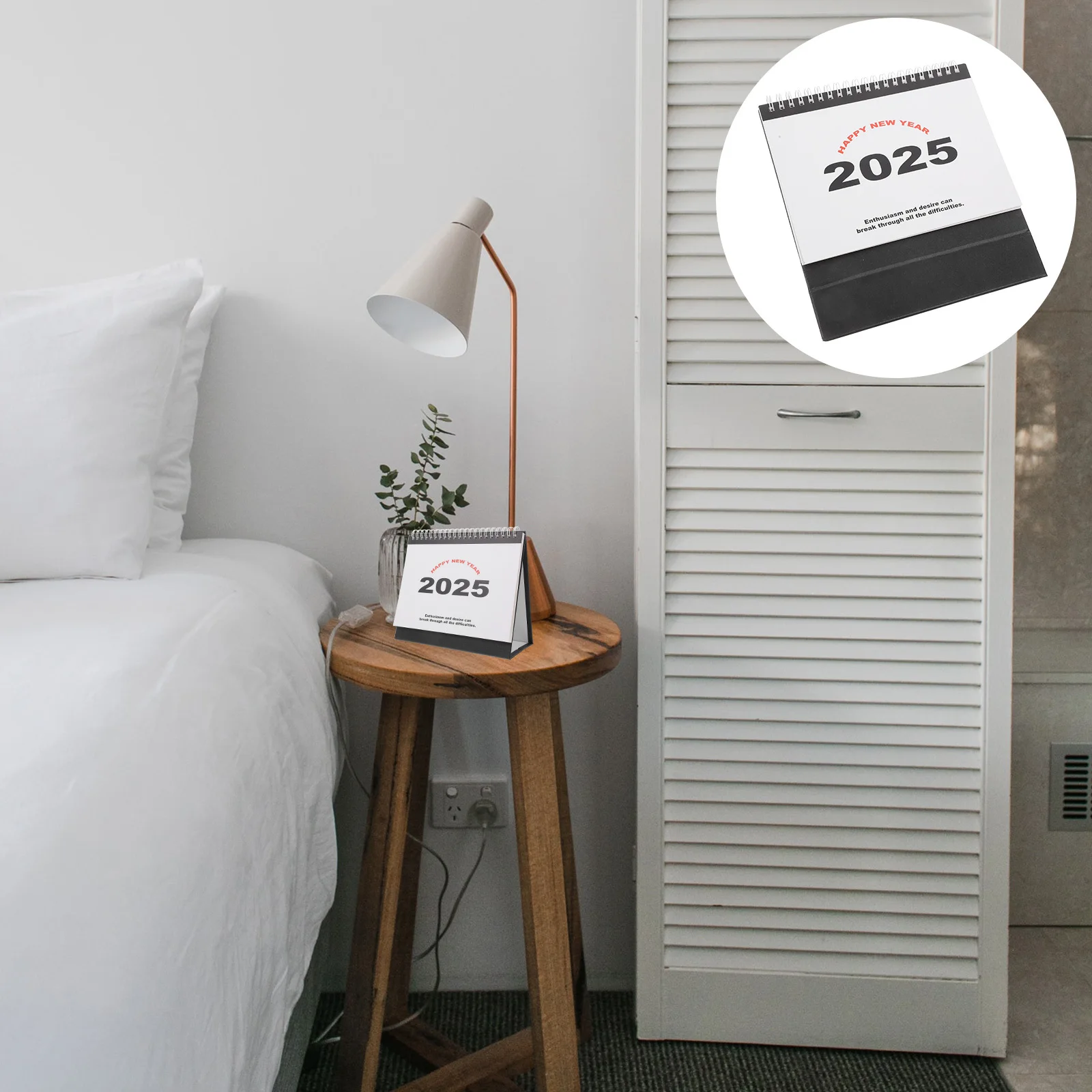 

Minimalist Desk Calendar 2025 Small Standing Flip Calendar For Office Home School Portable Monthly Planner Firm Paper Easy Page