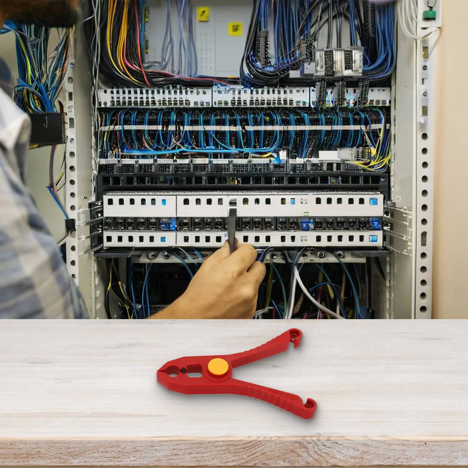 مشبك كابلات مشبك زنبركي آمن 1000 فولت عزل 33 مللي متر أقصى فتحة حجم مدمج للاستخدام على المدى الطويل تثبيت موثوق به