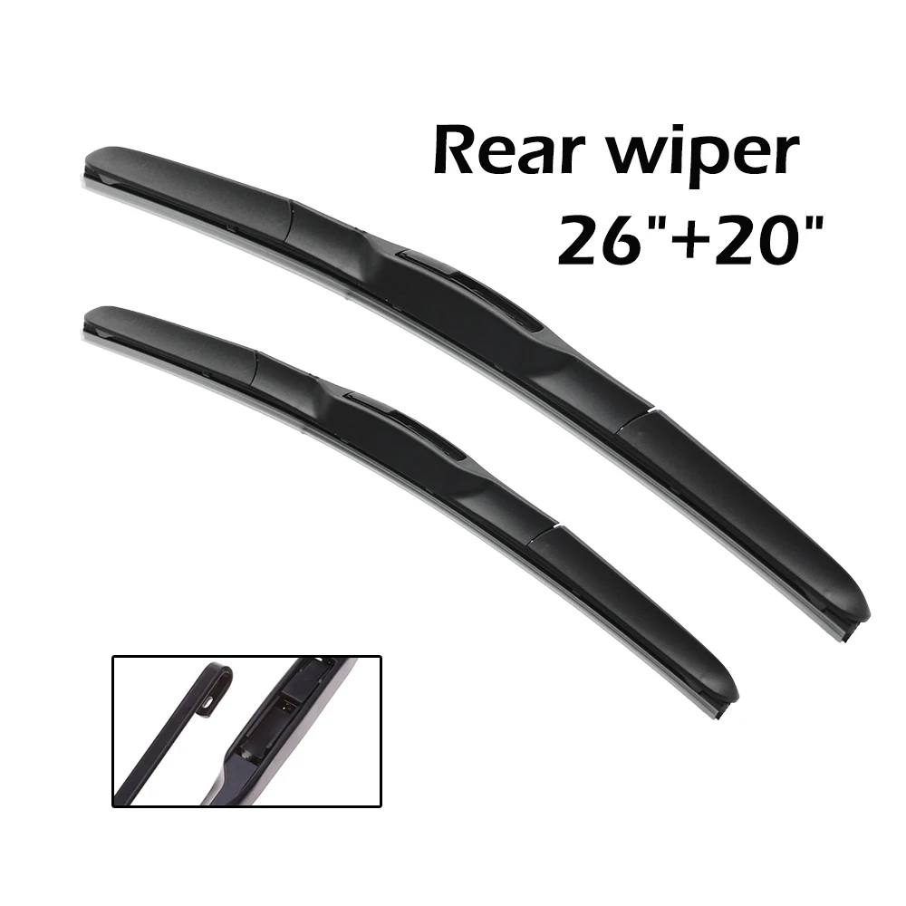 Wiper Front & Rear Wiper Blades Set For Toyota Prado J 150 J150 2009 10 11 12 13-2020 Windshield Windscreen Window 26\