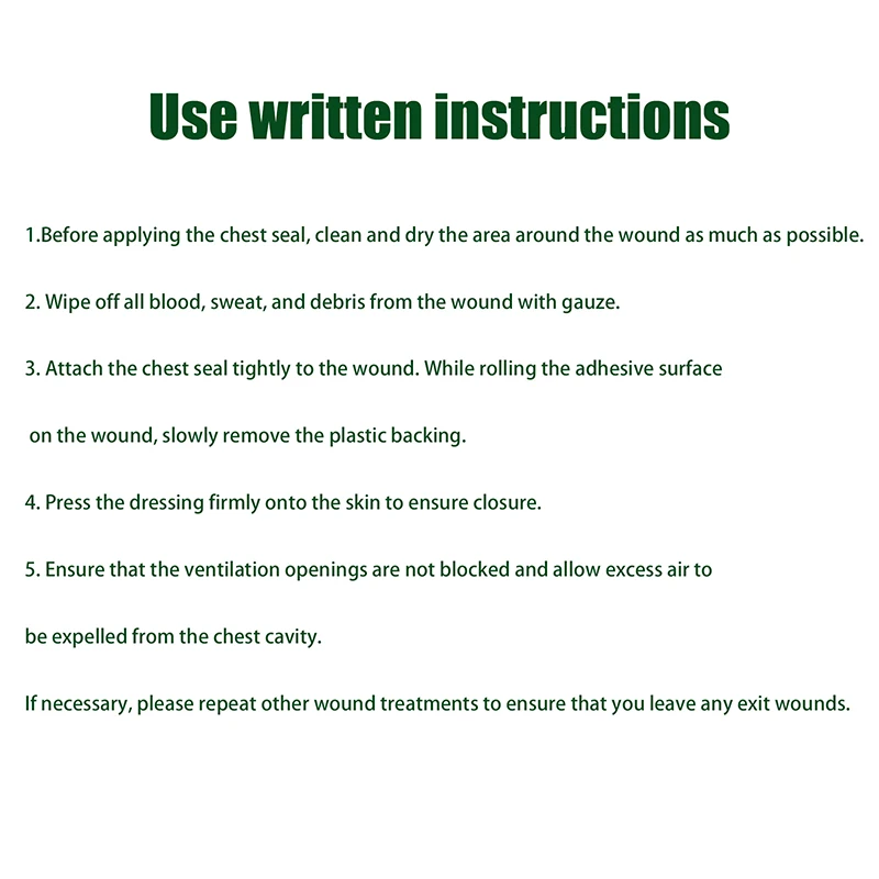 الطبية تنفيس الصدر ختم خلع الملابس اللاصقة لفتح جروح الصدر الرعاية بقاء الطوارئ الصدمة ملصق الإسعافات الأولية التصحيح #5