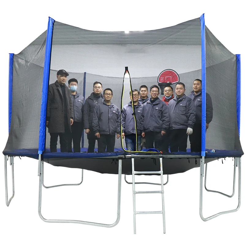 On Sale Inflatable Round Trampoline 14ft Net Manufacturers Park Kids Children Adults Cheap Large Jumping Bounce House