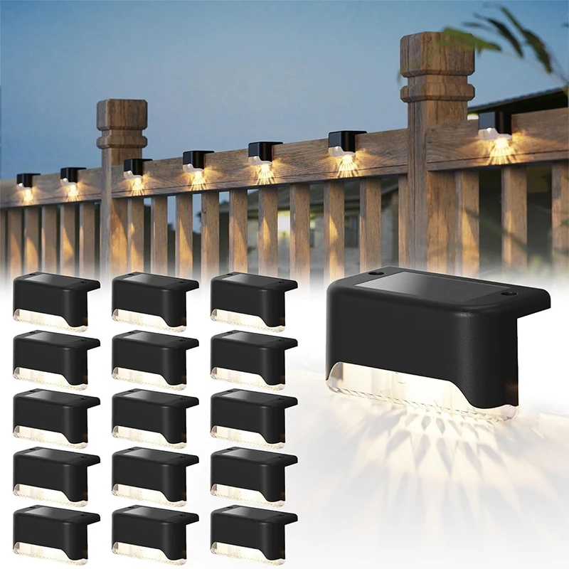 

Solar Deck Lights 12 Pack Outdoor Step Lights Waterproof Led Solar Lights for Railing Stairs Step Fence Yard Patio and Pathway