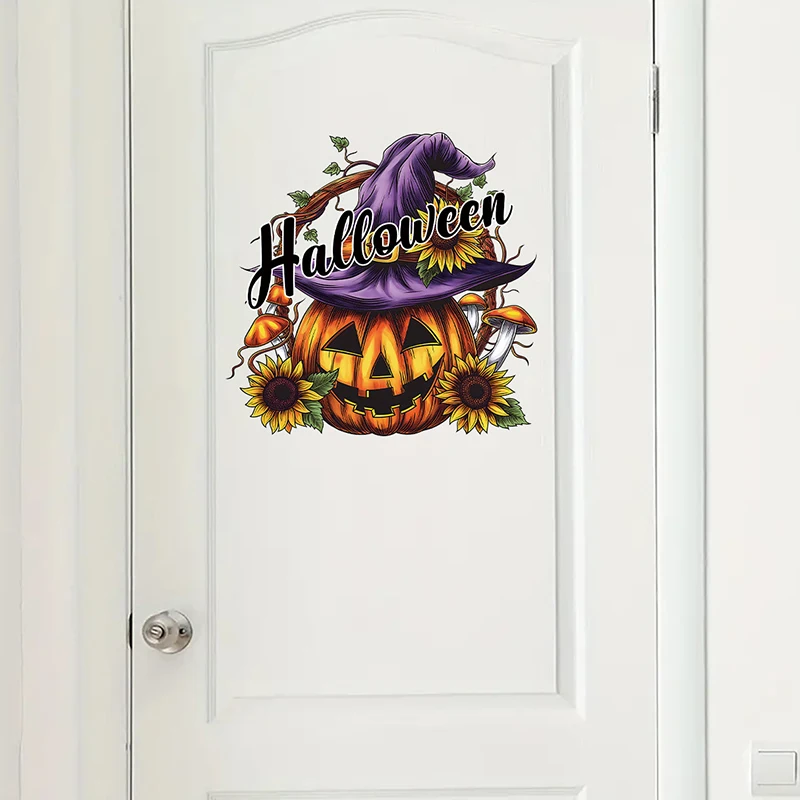 1pc/2pc/3pc Removable Halloween DIY Cartoon pumpkin Wall Stickers Window Stickers Halloween Party Home Decoration Wall Decal