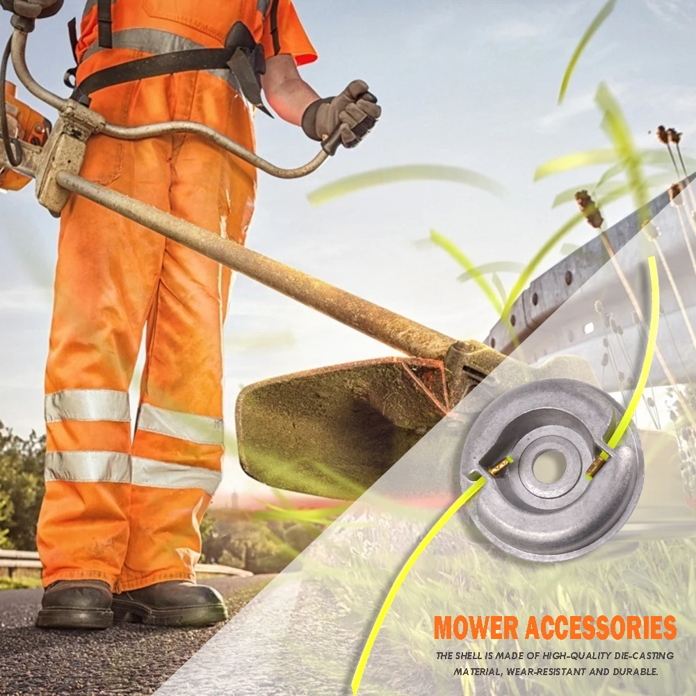 

Aluminum Weed Trimmer Head Wear-resistant Weed Blade Head Anti-corrosion Derusting Mower Accessories for Courtyard Sidewalk Lawn