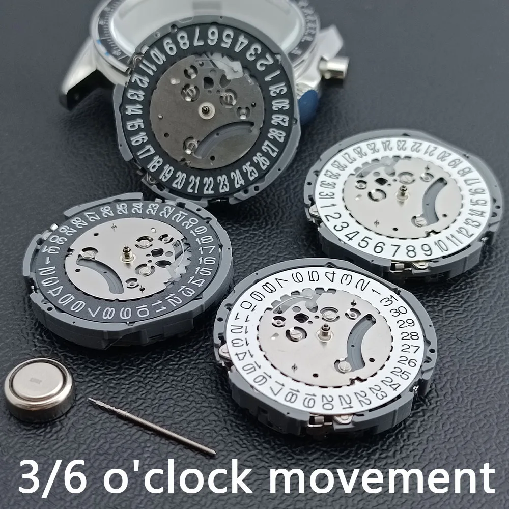 VK63A quartz watch movement with a date of 3/6 o'clock chronograph watch movement with battery suitable for VK series VK63A-VK63