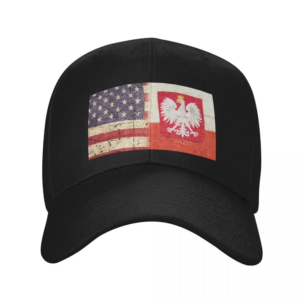 

Flag of Poland and Flag of USA, Polish Americans Gift Baseball Cap Mountaineering custom Hat Luxury Woman Men's