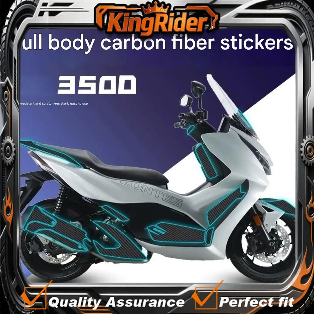 【Supreme quality】For ZONTES 350D Motorcycle Sticker Carbon Fiber Protective Decal Motorcycle Body Anti-slip Decal ZONTES 350d