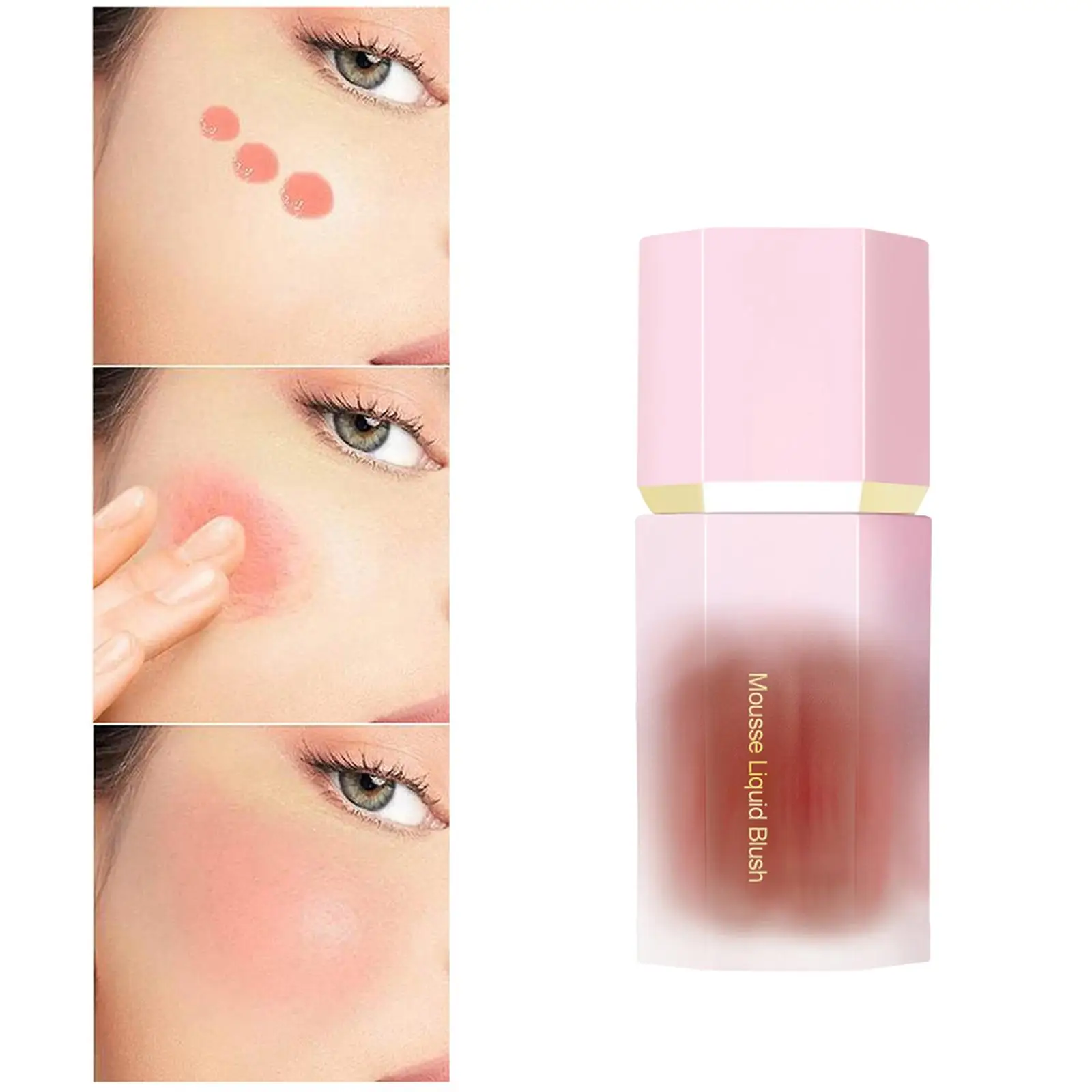 Liquid Blush Lightweight Cheek Blusher Smooth Blendable Makeup for Face Long Lasting All Day Wear