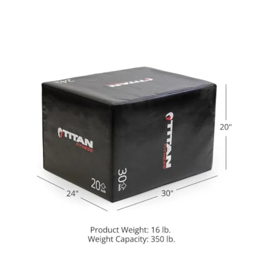 Titan Fitness Soft Foam Plyometric Jump Box 20in 24in 30in ProDuty Foam Plyo Box للمنزل المرآب الصالة الرياضية التدريب تصعيد ممارسة