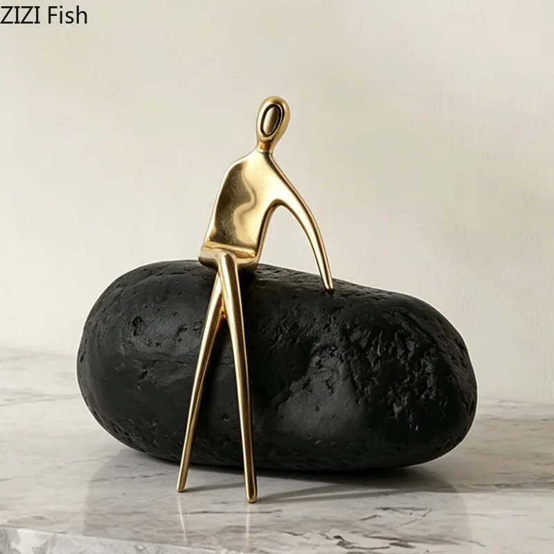 Minimalist Figure Sculpture Art Ornament Living Room Decoration Artwork Character Statue Model Figurines Room Aesthetic Decor