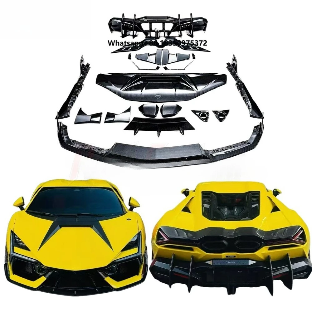 For Lamborghini Revuelto 2024+ MSY Style Dry Carbon Fiber Body Kit Front Lip Rear Diffuser Spoiler Hood High Quality