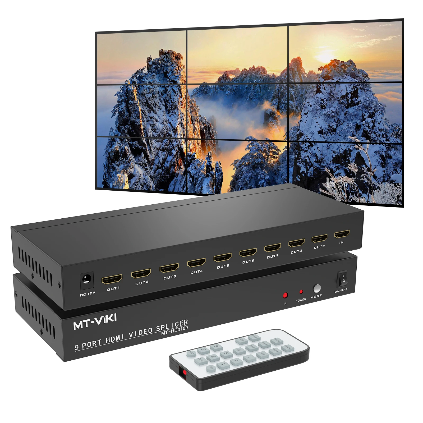 9 Port HDMI Video Wall Controller 3x3