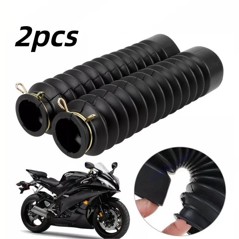 2 قطعة دراجة نارية المطاط الجبهة شوكة غطاء غبار الجراميق غاتورز الأحذية العالمي المملكة المتحدة دراجة نارية امتصاص الصدمات الملحقات #3