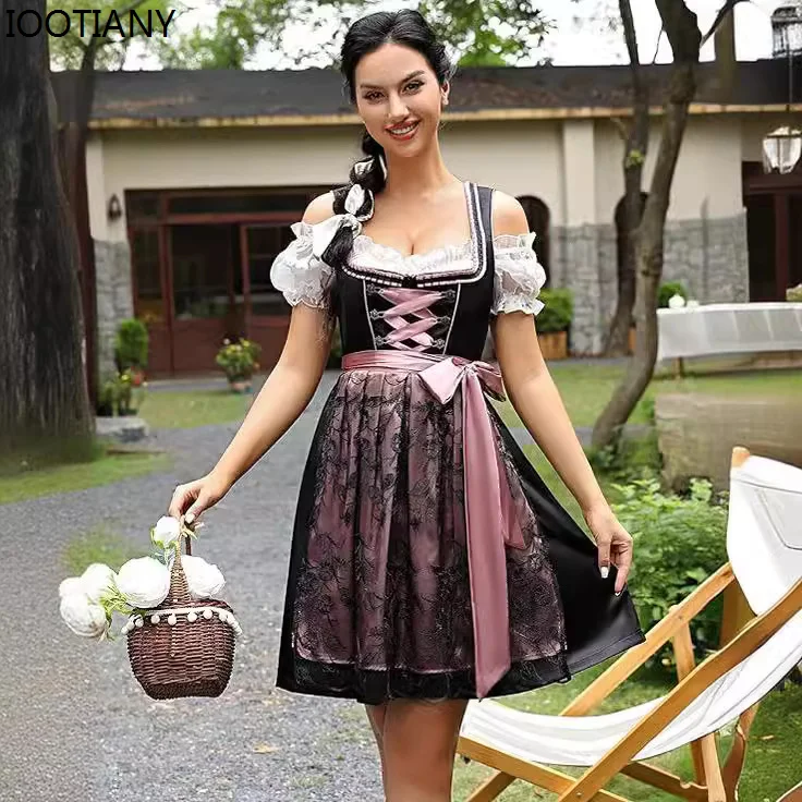 

New German Oktoberfest Women Costume Bavarian Adult Beer Maid Bar Maid Cosplay Dress Carnival Party Stage Performance Dress Up