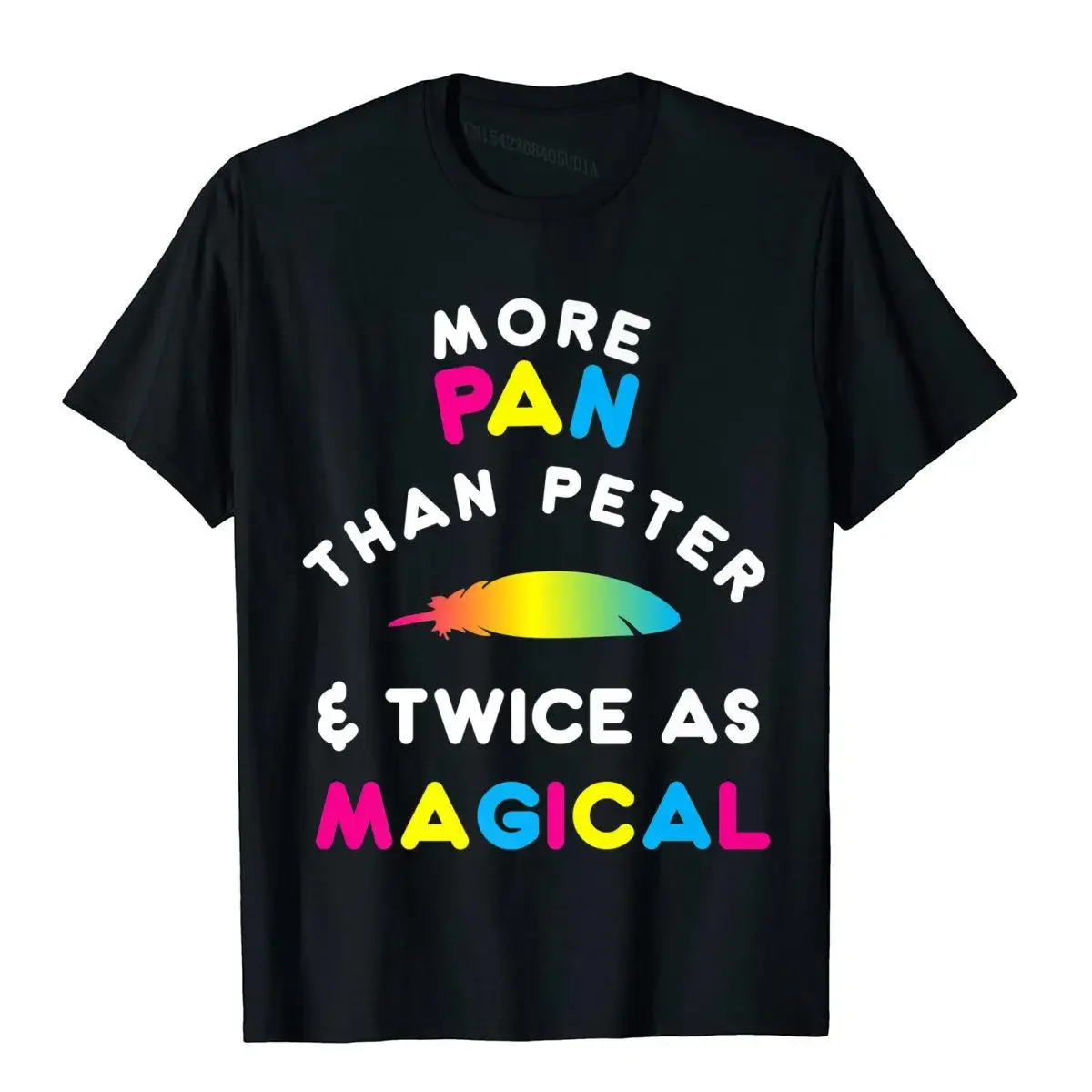 Funny More Pan Than Peter Shirt LGBTQ Pansexual Pride Gift Tops Shirts Company Printing Cotton Men Top T-Shirts Beach