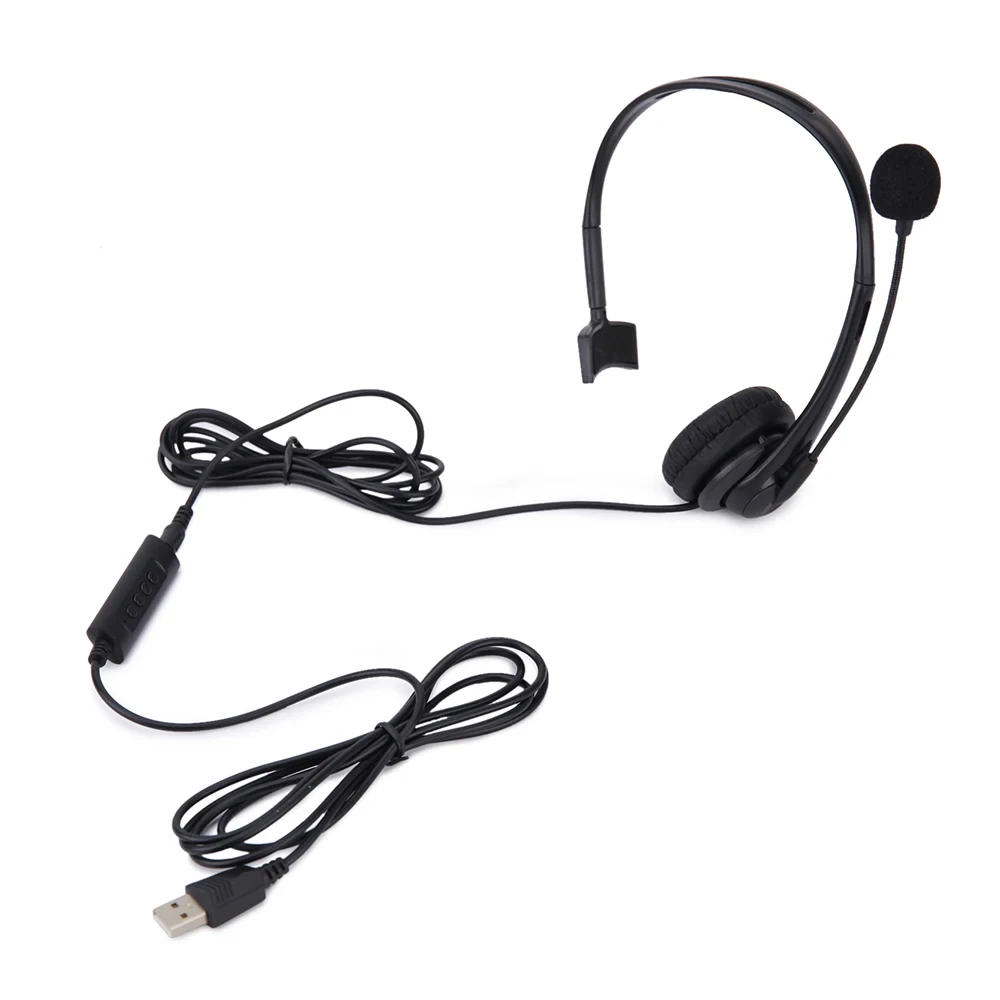 Universal Wired Business Headset, Call Center Headphone, Controle de Volume, Telefone, EUA