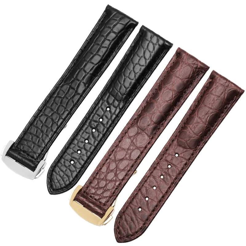 Selected Crocodile Genuine Leather Strap Suitable Sor Omega Radar Series Men's Watch Chain19 20 21 22mm