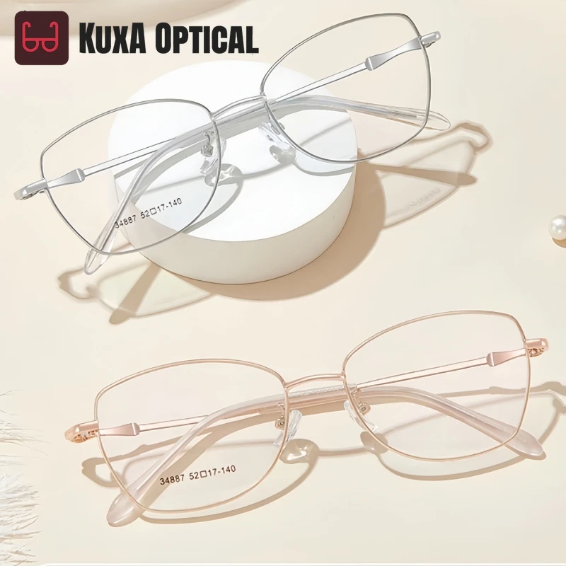 

KIZN Новые ультралегкие модные очки «кошачий глаз» с эффектом коррекции формы лица, оптические, по рецепту, женские, в стиле ретро, трендовая оправа для очков 34887