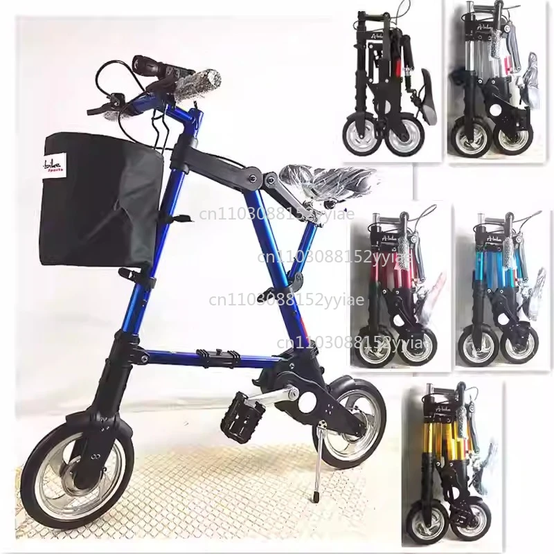A-type Bike Folding Bicycle Adult Men and Women Lightweight Mini Fitness Bicycle