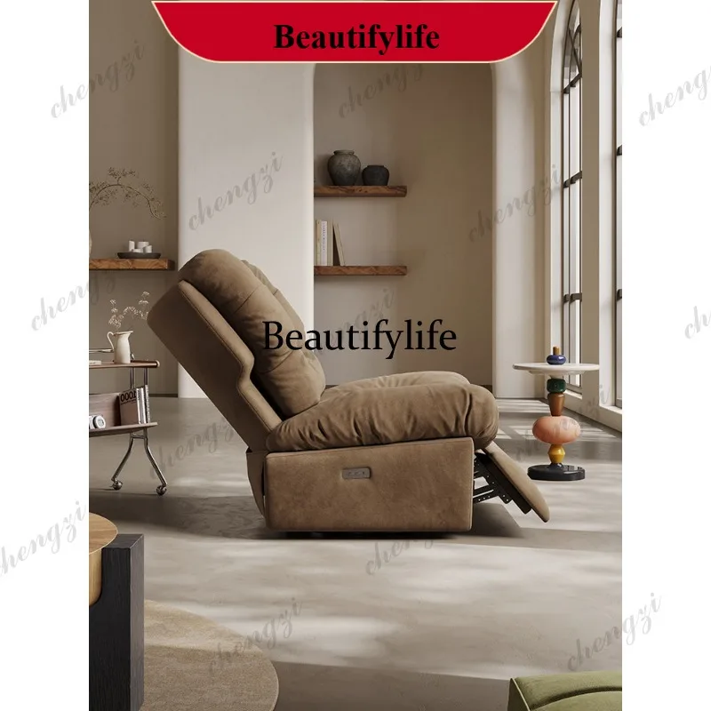 N178 Electric cloud single sofa multifunctional living room rotating recliner designer sofa chair