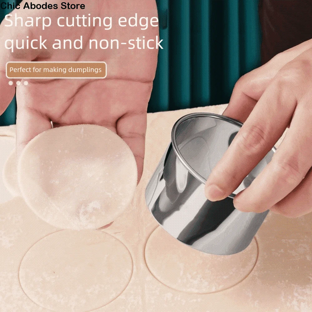 

Mini Round Cookie Cutter Colorful Edge Stainless Steel Biscuit Mould DIY Pastry Circle Patisserie