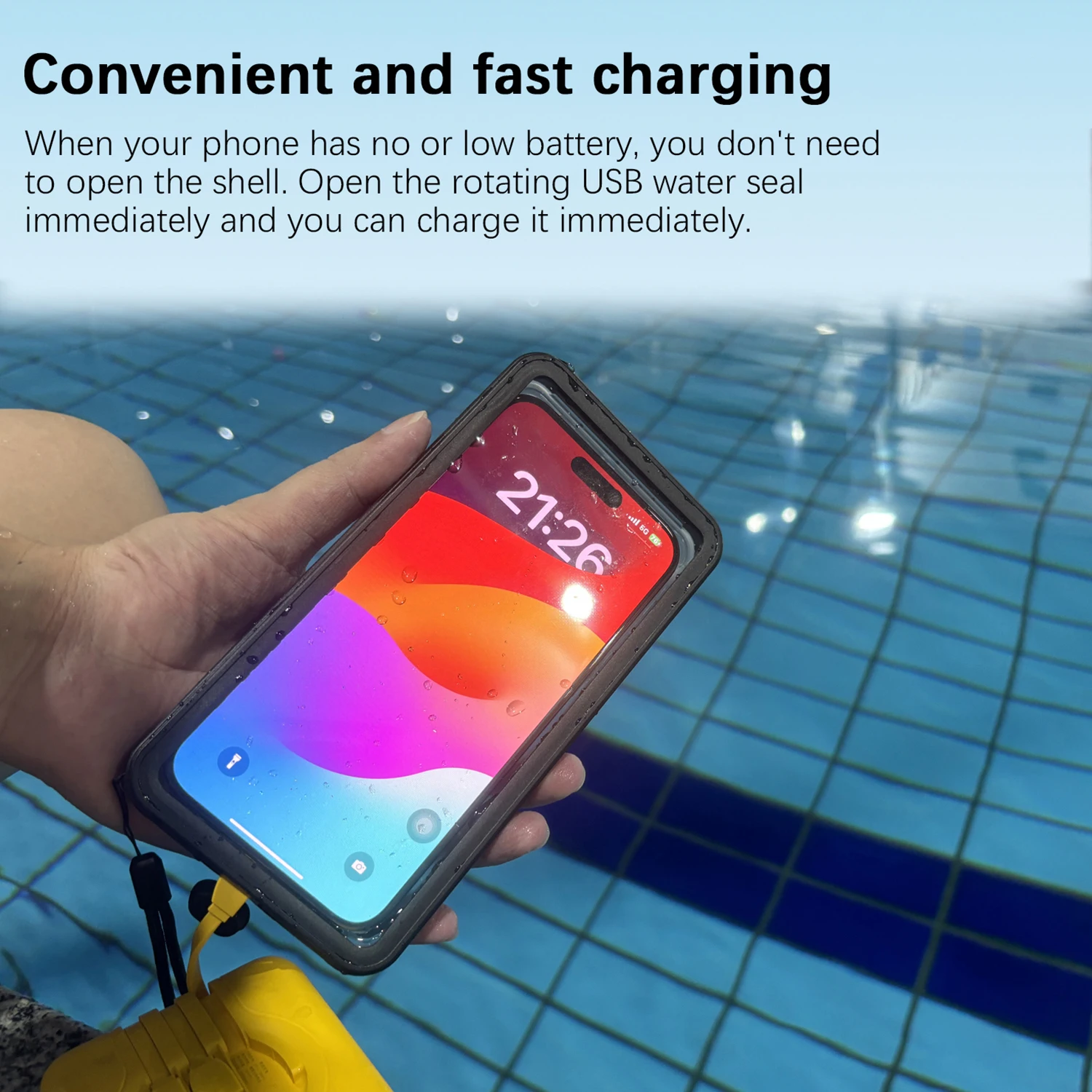 حافظة مقاومة للماء مقاس 6.9 بوصة لهاتف Apple تحت الماء لهاتف Xiaomi Diving Case لهاتف Huawei/Google