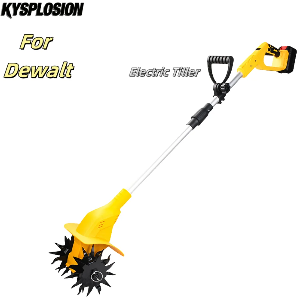 

Беспроводной бесщеточный двухлопастной культиватор, электрическая культиватор для рыхления почвы, прополки, подходит для аккумулятора Dewalt, портативный садовый фермерский инструмент