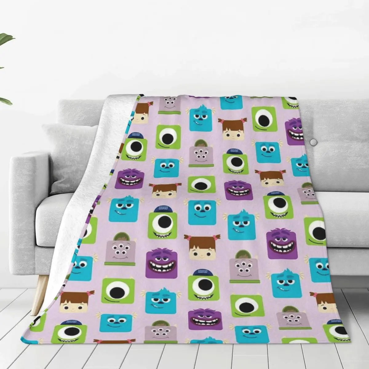 

Custom Monsters University Cartoon Blankets Warm Flannel Throw Blanket for Bedding Travel Sofa
