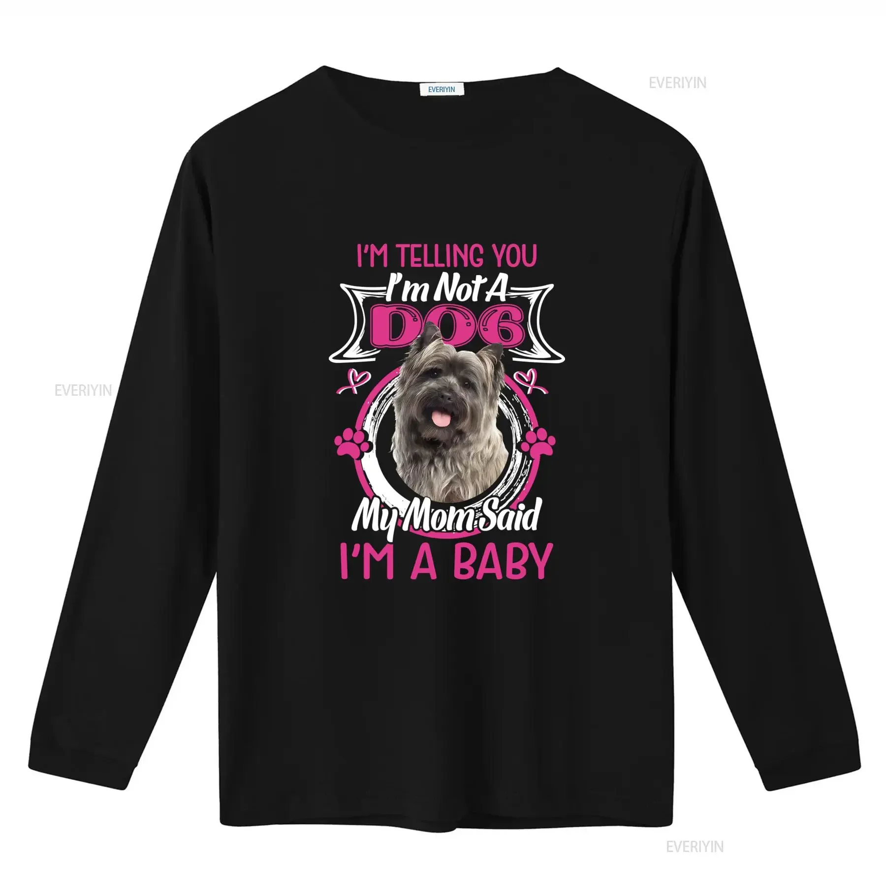 Funny Cairn Terrier Dog Mom Baby Vintage T Shirt I'm Not A My Said Print vintage Washed Versatile homme fashion graphic Unisex