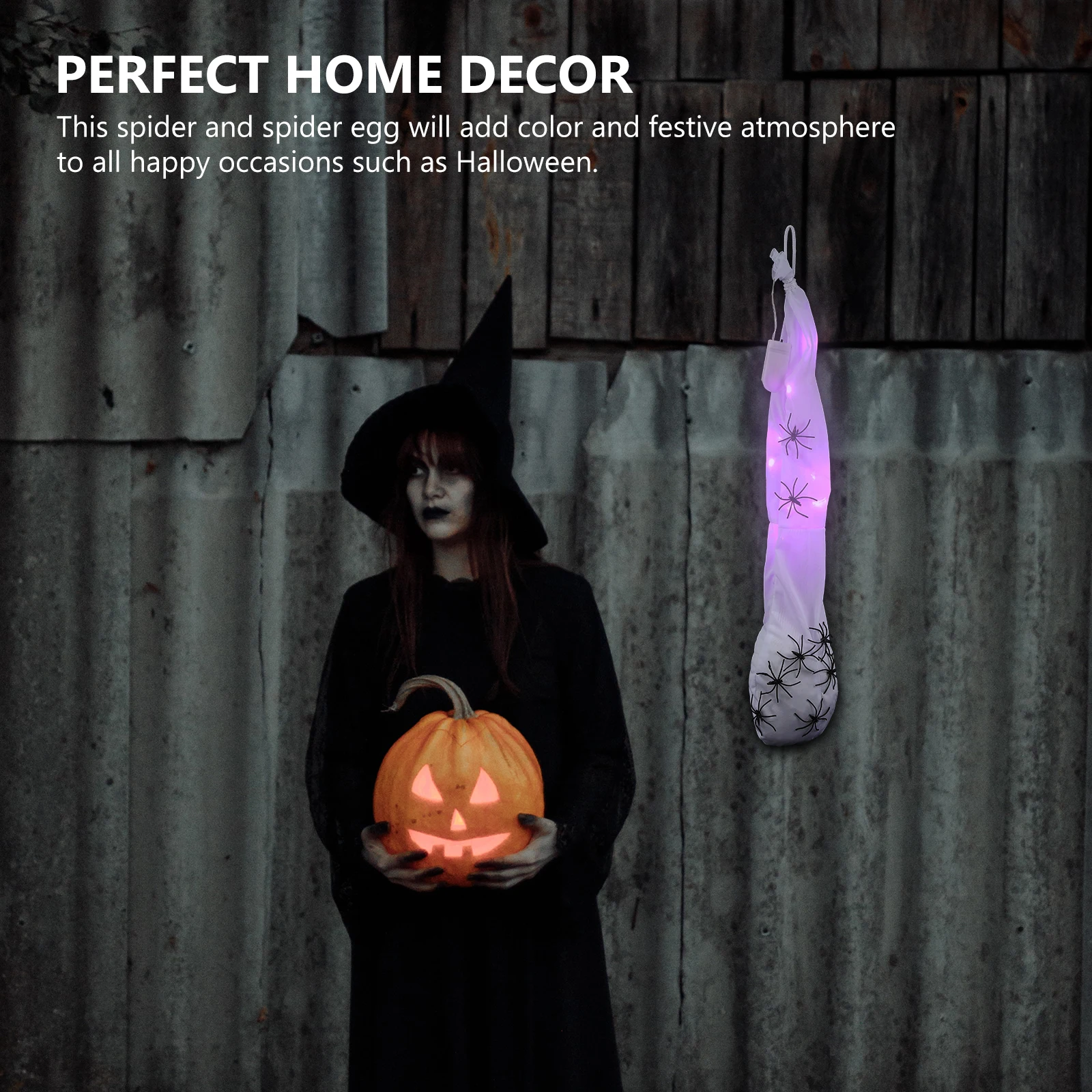 Decorazione dell'uovo di ragno Halloween Portico anteriore Sacchi Web per feste Ornamenti da esterno per appendere il pendente in schiuma dell'albero