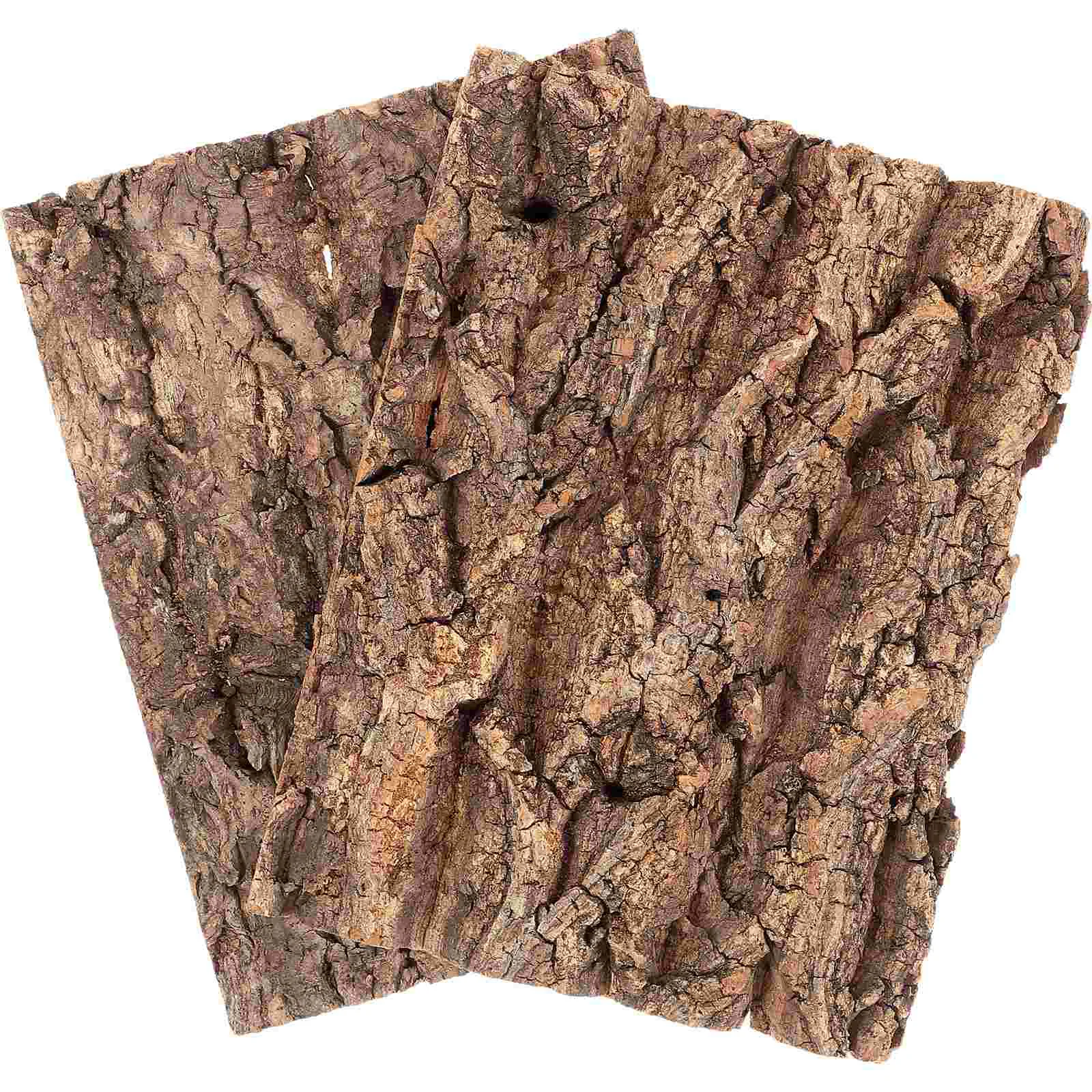 2pc Reptile Bark Decor Natural Tree Background for Terrarium Cage Safe Pet Supplies reptile hide terrarium decor snake